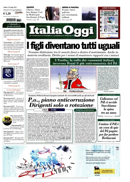 Italia oggi : quotidiano di economia finanza e politica